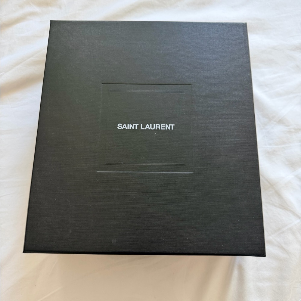 Saint Laurent Opyum YSL Heel Sandals Silver 39+ $1195 Retail - Picture 6 of 8